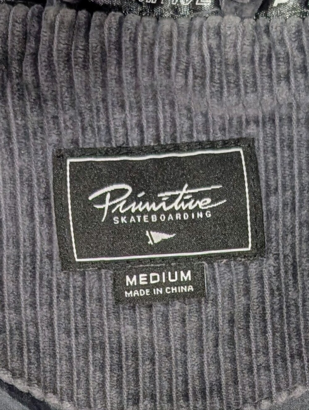 Primitive Skateboarding Gray Corduroy Workwear Jacket Men’s M - Picture 2 of 8